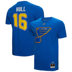 Brett Hull St. Louis Blues Mitchell & Ness Name & Number T-Shirt - Blue - NHL