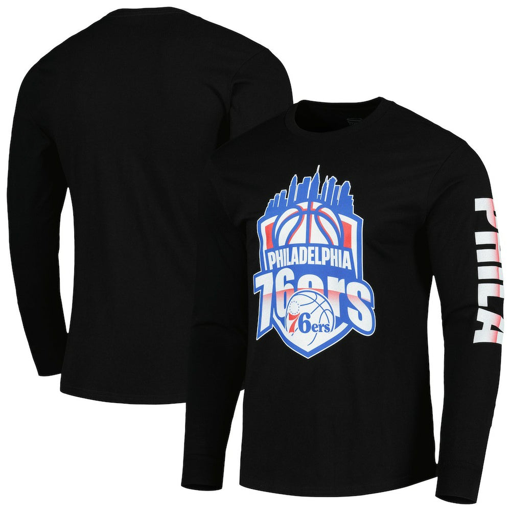 Philadelphia 76ers Stadium Essentials Unisex NBA Crest Long Sleeve T-Shirt Black - NBA