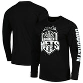 Brooklyn Nets Stadium Essentials Unisex NBA Crest Long Sleeve T-Shirt Black - NBA