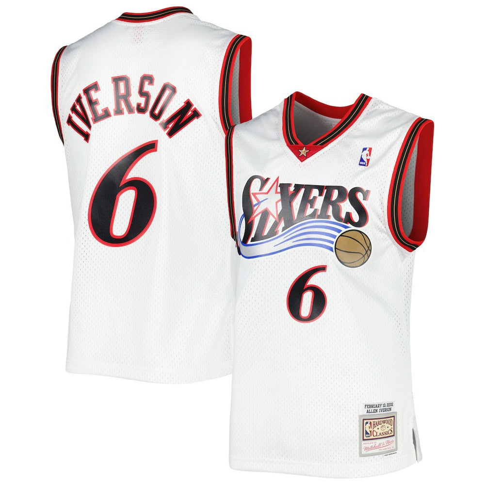 Allen Iverson Philadelphia 76ers 2002/03 Hardwood Classics Swingman Jersey White - NBA