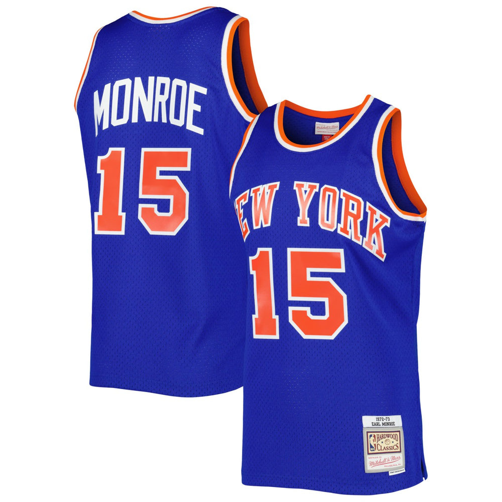 Earl Monroe New York Knicks 1972/73 Hardwood Classics Swingman Jersey Blue - NBA