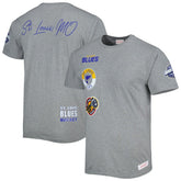 St. Louis Blues Mitchell & Ness City Collection T-Shirt - Heather Gray - NHL
