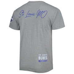 St. Louis Blues Mitchell & Ness City Collection T-Shirt - Heather Gray - NHL