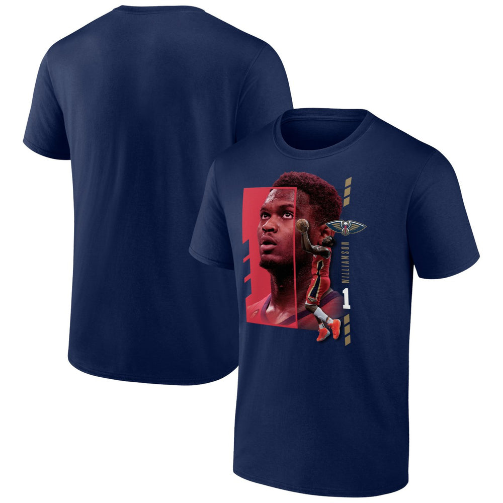 Zion Williamson New Orleans Pelicans Jump Pass T-Shirt Navy - NBA