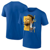 Stephen Curry Golden State Warriors Player Name & Number Jump Pass T-shirt Royal - NBA