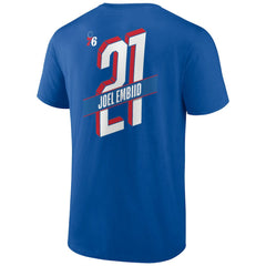 Joel Embiid Philadelphia 76ers Full-Court Press Name & Number T-Shirt Royal - NBA