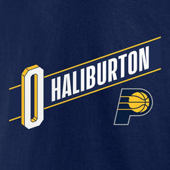 Tyrese Haliburton Indiana Pacers Full-Court Press Name & Number T-Shirt Navy - NBA