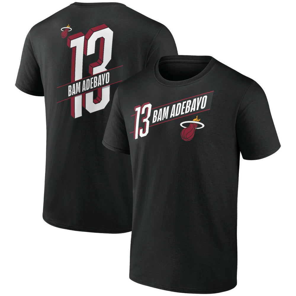 Bam Adebayo Miami Heat Full-Court Press Name & Number T-Shirt Black - NBA