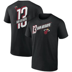 Bam Adebayo Miami Heat Full-Court Press Name & Number T-Shirt Black - NBA