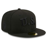 USMNT New Era Text 59FIFTY Fitted Hat Black | New Era Online