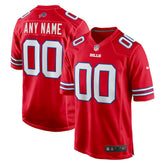 Buffalo Bills Alternate Custom Game Jersey Red | Nike for Sale
