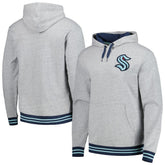 Seattle Kraken Mitchell & Ness Classic French Terry Pullover Hoodie - Heather Gray - NHL