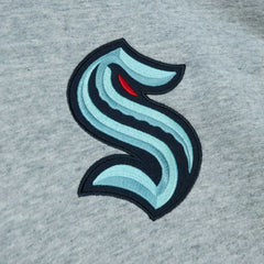 Seattle Kraken Mitchell & Ness Classic French Terry Pullover Hoodie - Heather Gray - NHL