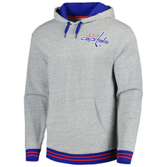 Washington Capitals Mitchell & Ness Classic French Terry Pullover Hoodie - Heather Gray - NHL