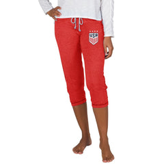 USWNT Concepts Sport Women's Quest Knit Capri Pants Red - FIFA World CUP