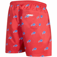 Buffalo Bills Pro Standard Allover Print Mini Logo Shorts Red | NFL