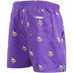 Minnesota Vikings Pro Standard Allover Print Mini Logo Shorts Purple | NFL