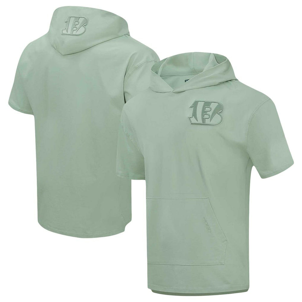 Cincinnati Bengals Pro Standard Neutrals Short Sleeve Pullover Hoodie Light Green | NFL