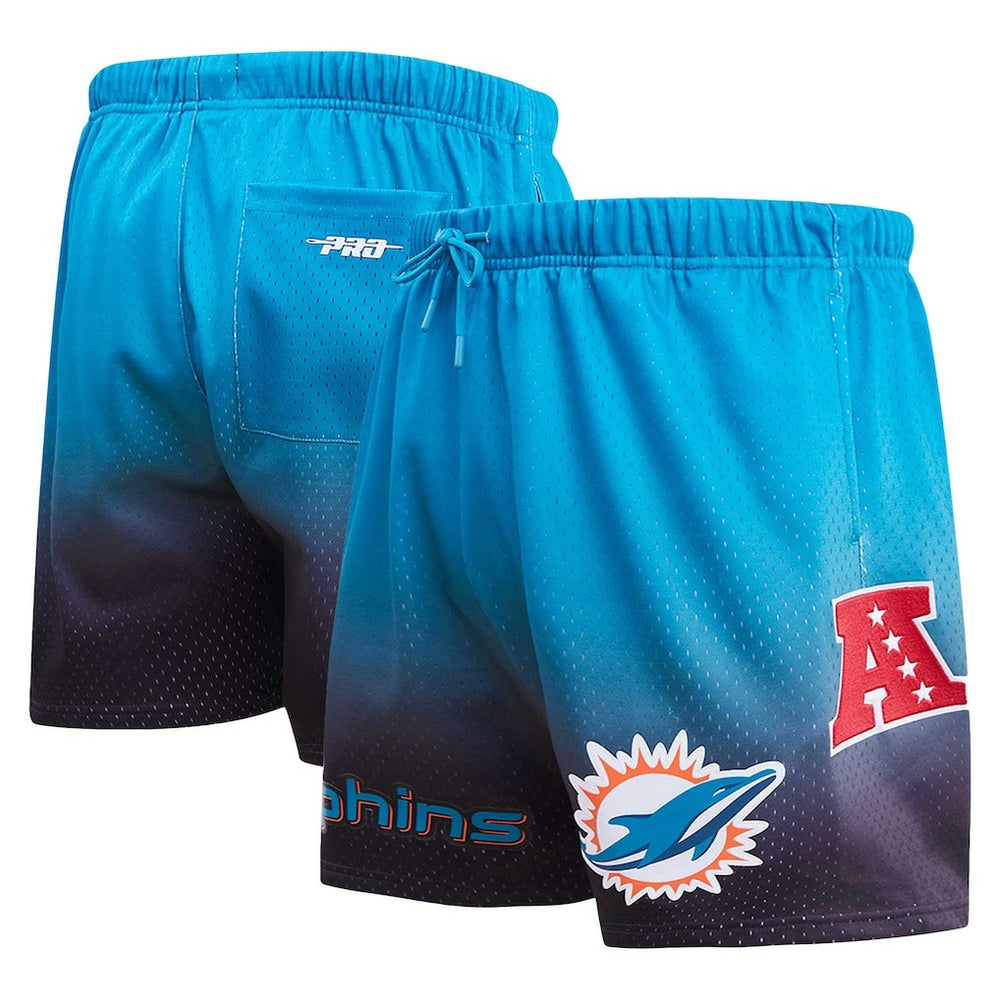 Miami Dolphins Pro Standard Ombre Mesh Shorts Black/Aqua | NFL