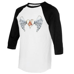 Baltimore Orioles Tiny Turnip Women's Angel Wings 3/4-Sleeve Raglan T-Shirt - MLB