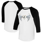 Miami Marlins Tiny Turnip Women's Angel Wings 3/4-Sleeve Raglan T-Shirt - MLB