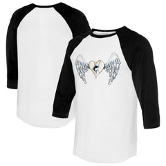 Miami Marlins Tiny Turnip Women's Angel Wings 3/4-Sleeve Raglan T-Shirt - MLB