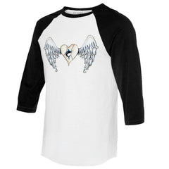 Miami Marlins Tiny Turnip Women's Angel Wings 3/4-Sleeve Raglan T-Shirt - MLB