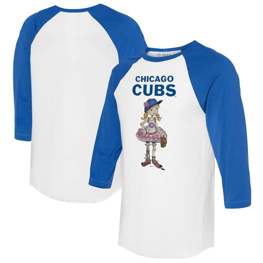 Chicago Cubs Tiny Turnip Women's Babes 3/4-Sleeve Raglan T-Shirt - MLB