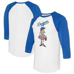 Los Angeles Dodgers Tiny Turnip Women's Babes 3/4-Sleeve Raglan T-Shirt - MLB