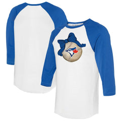 Toronto Blue Jays Tiny Turnip Women's Baseball Bow 3/4-Sleeve Raglan T-Shirt - MLB