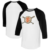 San Francisco Giants Tiny Turnip Women's Baseball Cross Bats 3/4-Sleeve Raglan T-Shirt - MLB