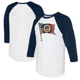Milwaukee Brewers Tiny Turnip Women's Baseball Flag 3/4-Sleeve Raglan T-Shirt - MLB