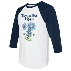 Tampa Bay Rays Tiny Turnip Women's Blooming Baseballs 3/4-Sleeve Raglan T-Shirt - MLB
