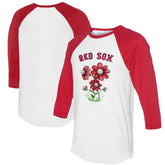 Boston Red Sox Tiny Turnip Women's Blooming Baseballs 3/4-Sleeve Raglan T-Shirt - MLB
