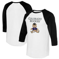 Colorado Rockies Tiny Turnip Women's Teddy Boy 3/4-Sleeve Raglan T-Shirt - MLB