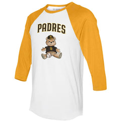 San Diego Padres Tiny Turnip Women's Teddy Boy 3/4-Sleeve Raglan T-Shirt - MLB