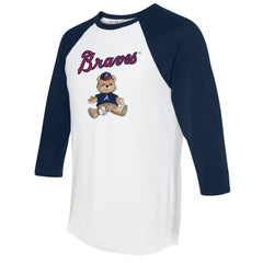 Atlanta Braves Tiny Turnip Women's Teddy Boy 3/4-Sleeve Raglan T-Shirt - MLB