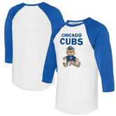 Chicago Cubs Tiny Turnip Women's Teddy Boy 3/4-Sleeve Raglan T-Shirt - MLB