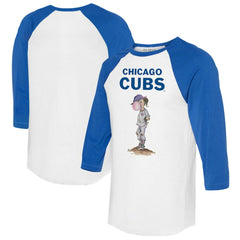 Chicago Cubs Tiny Turnip Women's Bubbles 3/4-Sleeve Raglan T-Shirt - MLB