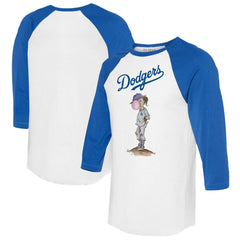 Los Angeles Dodgers Tiny Turnip Women's Bubbles 3/4-Sleeve Raglan T-Shirt - MLB