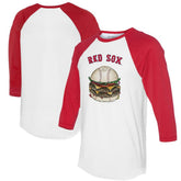 Boston Red Sox Tiny Turnip Women's Burger 3/4-Sleeve Raglan T-Shirt - MLB