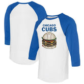 Chicago Cubs Tiny Turnip Women's Burger 3/4-Sleeve Raglan T-Shirt - MLB