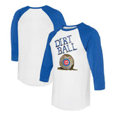 Chicago Cubs Tiny Turnip Women's Dirt Ball 3/4-Sleeve Raglan T-Shirt - MLB