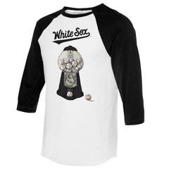 Chicago White Sox Tiny Turnip Women's Gumball Machine 3/4-Sleeve Raglan T-Shirt - MLB
