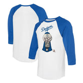 Los Angeles Dodgers Tiny Turnip Women's Gumball Machine 3/4-Sleeve Raglan T-Shirt - MLB