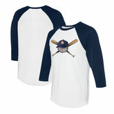 Houston Astros Tiny Turnip Women's Hat Crossbats 3/4-Sleeve Raglan T-Shirt - MLB