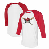 Cincinnati Reds Tiny Turnip Women's Hat Crossbats 3/4-Sleeve Raglan T-Shirt - MLB