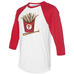 Philadelphia Phillies Tiny Turnip Women's Hot Bats 3/4-Sleeve Raglan T-Shirt - MLB