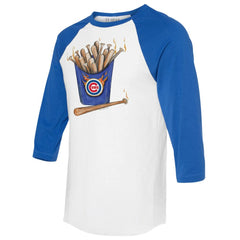 Chicago Cubs Tiny Turnip Women's Hot Bats 3/4-Sleeve Raglan T-Shirt - MLB