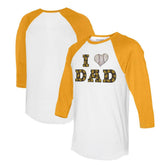 San Diego Padres Tiny Turnip Women's I Love Dad 3/4-Sleeve Raglan T-Shirt - MLB